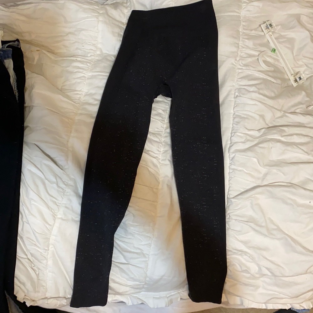 black sparkle extra small lululemon tights